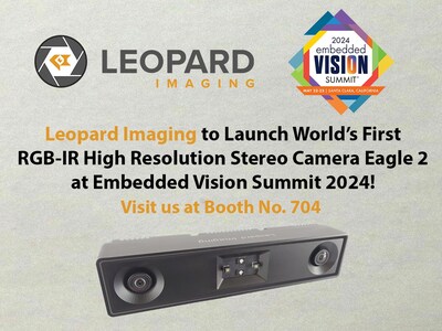 Leopard Imaging to Launch World’s First RGB-IR High Resolution Stereo Camera Eagle 2 LI-VB1940-GM2A-119H at Embedded Vision Summit 2024