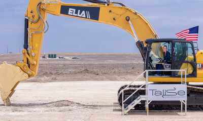 SE Legacy Development LLC President, Kandy Walker, prepares to operate excavator at the groundbreaking of her family's $7+ Billion Master Planned Industrial & Manufacturing Park; Residential and Commercial Development Project in South Texas