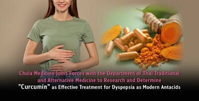 Chula Medicine Joins Forces with the Department of Thai Traditional and Alternative Medicine to Determine "Curcumin" as Effective Treatment for Dyspepsia as Modern Antacids