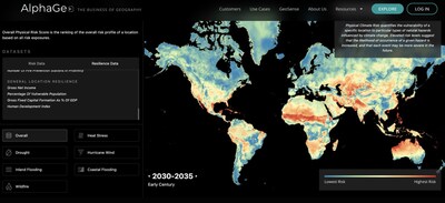 AlphaGeo's proprietary risk and adaptation datasets combine to give the "ground truth" of any location's resilience.