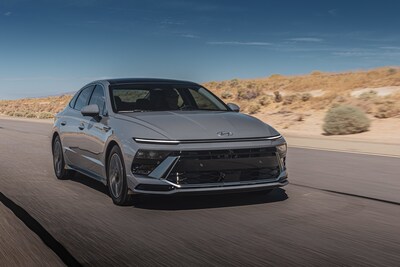 The 2024 Hyundai Sonata was photographed in California City, Calif. on Aug. 1, 2023.