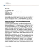PMG letter to Chairman Peters