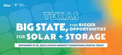 Intersolar & Energy Storage North America Texas to be held on November 19-20, 2024 at the Austin Marriott Downtown in Austin, Texas. The event is focused on supporting the product, information, and connection needs of solar + storage professionals doing or seeking business within the state of Texas.