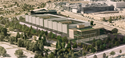 Early-phase rendering of Prime's 26,000 sqm, 40 MW (critical) Madrid Data Center in Alcobendas.