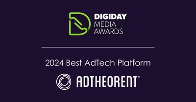AdTheorent named “Best AdTech Platform” in the 2024 Digiday Media Awards.