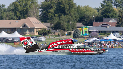 Miss Mercurys Coffee Racing U-11 Hydro side profile.