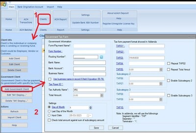 Add Government Payment