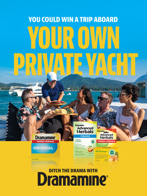 Dramamine® Ditches the ‘Drama on Deck’ with a Summer Sweepstakes Giving Away Two Private Yacht Charters