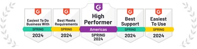 DCKAP Integrator earned several trust badges from G2.com, including Top Performer Americas