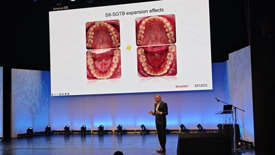 Prof. Gang Shen's presentation provided attendees with invaluable insights into a non-invasive approach for treating severe Class II malocclusion, addressing a pressing challenge in the current orthodontic field. (PRNewsfoto/Smartee Denti-Technology)
