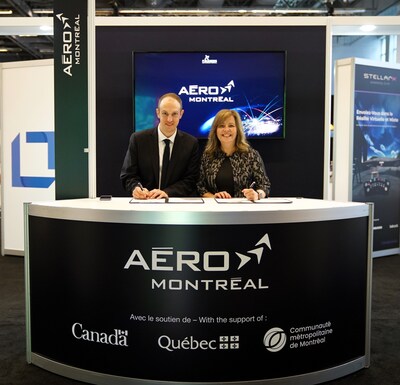 Phil Arthurs, Directeur exécutif, DAIR et Mélanie Lussier, Présidente-directrice générale, Aéro Montréal (Groupe CNW/Aéro Montréal)