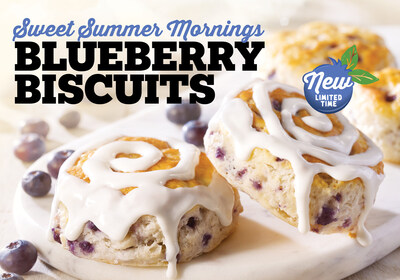 Hardee's Blueberry Biscuits available now through September 2