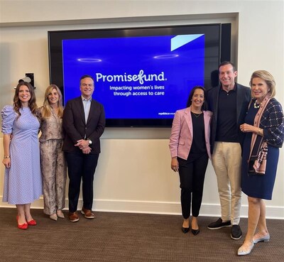 left to right: Karen Patti, Promise Fund; Christina Rua and Jorge A. Plasencia, Republica Havas; Monica Yeschek, Eric Brinker, and Nancy Brinker, Promise Fund