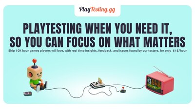Developers can streamline the game testing process with our first of it's kind playtesting as a service.