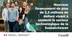 Le ministre Vandal annonce un financement fédéral visant à renforcer le secteur technologique de la Saskatchewan