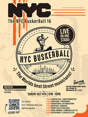 "The BuskerBall" Brings New York City's Best Buskers to Brooklyn's popular Sultan Room Roof deck on Sunday, July 14