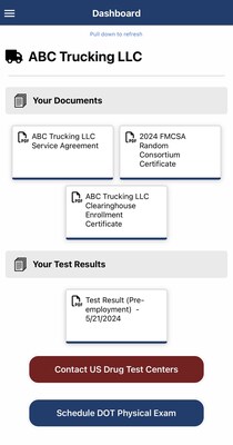 US Drug Test Centers has just launched our new FREE app for Owner Operators, now available in the Apple App Store. Our app makes it easy for you to keep all of your documents in one place in the event of getting audited by the DOT or pulled over and being asked to provide the necessary testing documents.