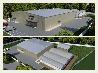 Rendering of Cypress Brake's state-of-the-art Cann-Aquatic Regenerative Agriculture (CARA) facility.