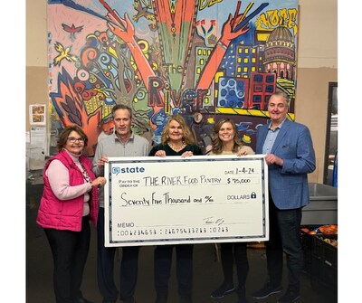 Haag Family donation to The River Food Pantry.