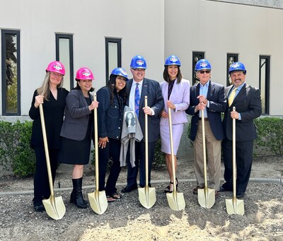Health plan officials, including Chief Executive Officer Jarrod McNaughton, center, participated in a ceremonial groundbreaking to mark the start of site construction.