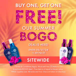 It's A 10® Haircare, Be a 10 Cosmetics™, and Ex10sions Announces BOGO Sale for Memorial Day Weekend