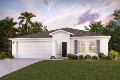 Braselton Floor Plan Exterior Rendering | New Homes in LaBelle, FL | Belle Arbor by Century Complete