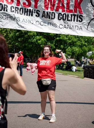 Une participante de la Marche Gutsy (Groupe CNW/Crohn et Colite Canada)