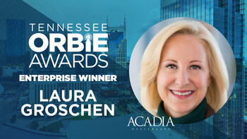 Enterprise ORBIE Winner, Laura Groschen of Acadia Healthcare