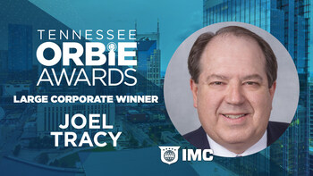 Large Corporate ORBIE Winner, Joel Tracy of IMC Logistics, Inc