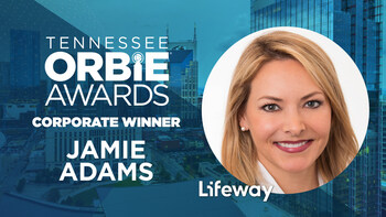Corporate ORBIE Winner, Jamie Adams of Lifeway