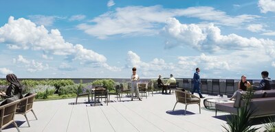 The fifth-floor terrace will provide tenants with outdoor space to relax and collaborate.