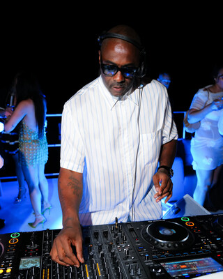 Idris Elba DJs to a star studded party at the launch of GREY GOOSE Altius in Ibiza