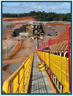 Figure 4 – Primary Crusher and Stacker Conveyor (CNW Group/G Mining Ventures Corp)