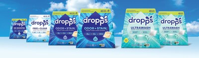 Dropps' entrance into national retail is accompanied by the introduction of new, advanced, biobased product formulations in laundry and dish care with proprietary pod technology that offers the highest concentration on the market.