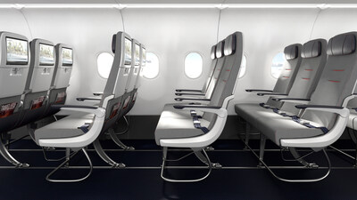 The advanced structural design, engineering and material usage of the Helixtm main cabin seat enhances passenger comfort, increases in-seat stowage and improves product reliability, all while weighing less than similar main cabin seats.