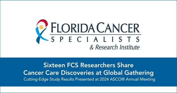 16 researchers from Florida Cancer Specialists & Research Institute will be featured in 37 abstracts and presentations during the 2024 ASCO Annual Meeting in Chicago.