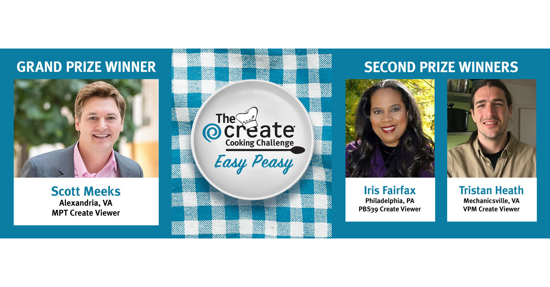 Create TV Announces Create Cooking Challenge: “Easy Peasy” Grand Prize and Second Prize Winners