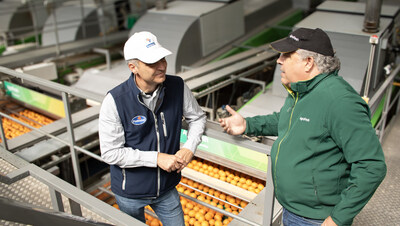 Francisco Arastey Mercader (left), Technical Manager at Fontestad and Jose Giner Bayarri (right), Account Manager at AgroFresh discuss sustainability solutions for the produce industry.