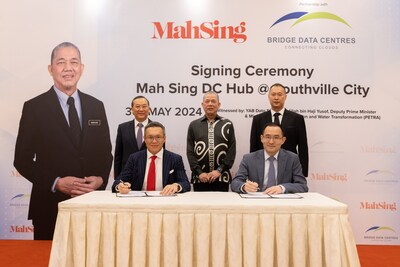 The collaboration agreement was signed by Benjamin Ong, Mah Sing's Property Subsidiaries CEO and Eric Fan, President of Bridge Data Centres, witnessed by Y.A.B Dato' Sri Haji Fadillah Yusof, Malaysia's Deputy Prime Minister cum Minister of Energy Transition and Water Transformation (PETRA), Tan Sri Dato' Sri Leong Hoy Kum, Mah Sing's Founder and Group Managing Director and Patrick Png, BDC's VP of Solutions, APAC.