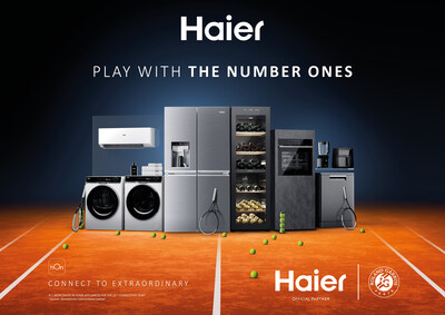 Juega con los números uno: Haier, brilla en París como socio oficial de Roland-Garros (PRNewsfoto/Haier Group)