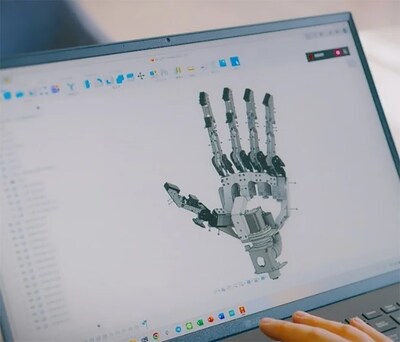 3D rendering of the ARCHAX hand.