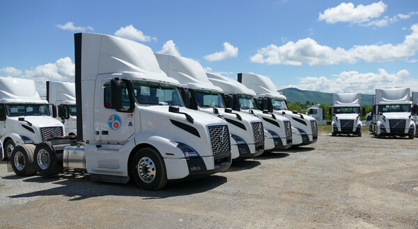 Some of the hundreds of new trucks upgraded by Fontaine Modification Company with Optimus Technologies, Inc.’s decarbonization solution.