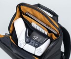 Upper compartment includes a padded, built-in laptop sleeve, padded keyboard pocket, zippered pocket (with a hidden AirTag pocket inside), and space for more.