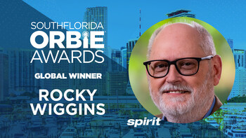 Global ORBIE Winner, Rocky Wiggins of Spirit Airlines