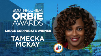 Large Corporate ORBIE Winner, Tamecka McKay of City of Fort Lauderdale