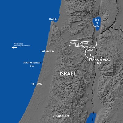 Exploration License 434 ('Megiddo Valleys License') spans approximately 75,000 acres.