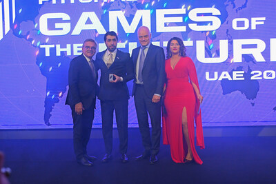 United Arab Emirates confirmed as host of the Games of the Future 2025. Pictured: Miray Özdo?an; Nis Hatt, CEO of Phygital International and World Phygital Community; Rene Fasal, Head of the World Phygital Community; and Consul General H.E Saeed Abdulwahid Khamis R Saqer AlMheiri of the United Arab Emirates, at the World Phygital Summit 2024, Istanbul, Turkey.