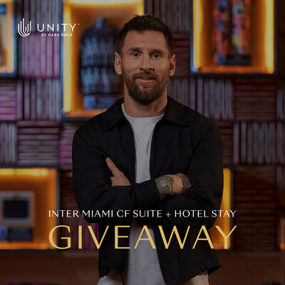 Unity™ by Hard Rock loyalty members can enter to win a trip for four to South Florida including tickets to see Leo Messi play for Inter Miami CF, signed jerseys and a stay at The Guitar Hotel