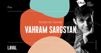 Vahram Sargsyan reçoit le Prix du CALQ - Artiste de l'année à Laval. Photo : Karakhanyan (Groupe CNW/Conseil des arts et des lettres du Québec)