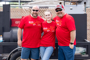 (l to r)  Knott’s family – including Josh Knott, owner and CEO, Chloe Knott, sales and marketing lead, and Chris Bridger, vice president, were all on hand during the events.